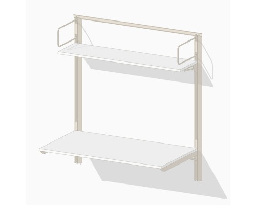 Регулируемый стол для ноутбука с полкой